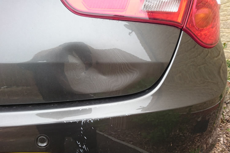 Alfa Romeo Dented Bodywork before Paintless Dent Removal